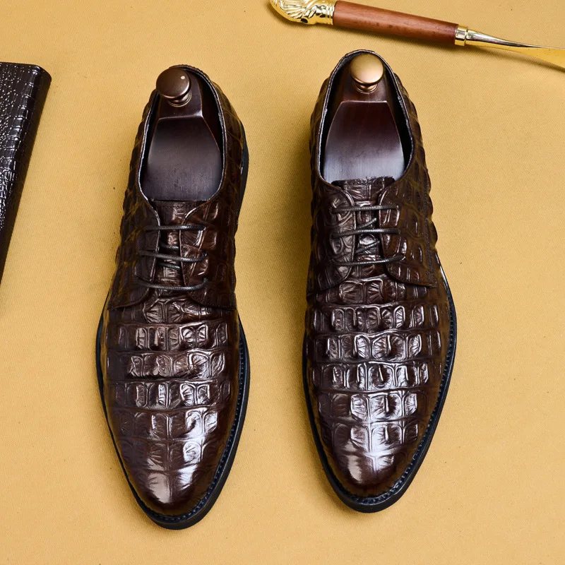 homens oxford sapatos apontados dedo do pé