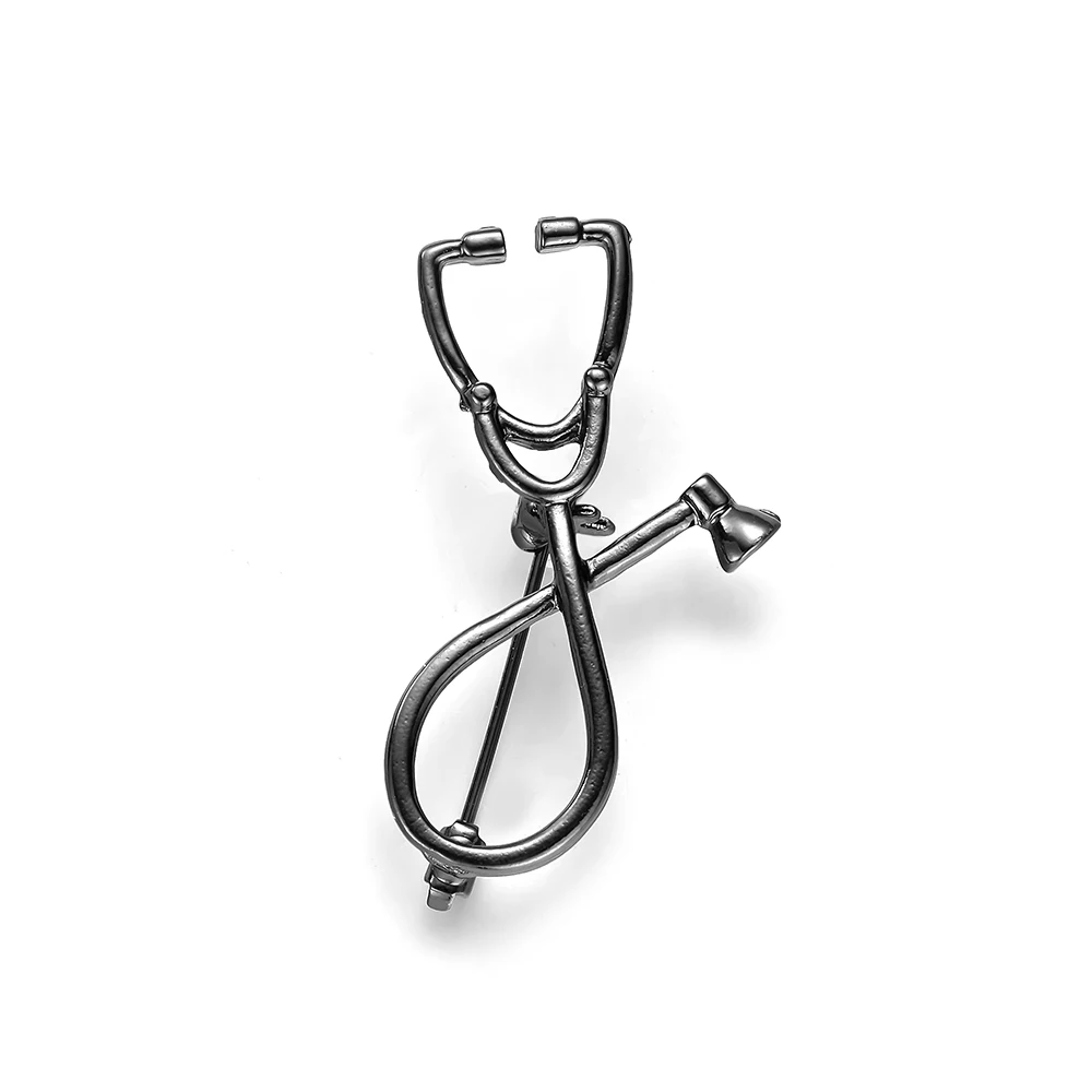 

2017 Stethoscope Brooch,Fashion Medical Jewelry Stethoscope Pin for Nurse Physicians Medical Student Graduation Gift