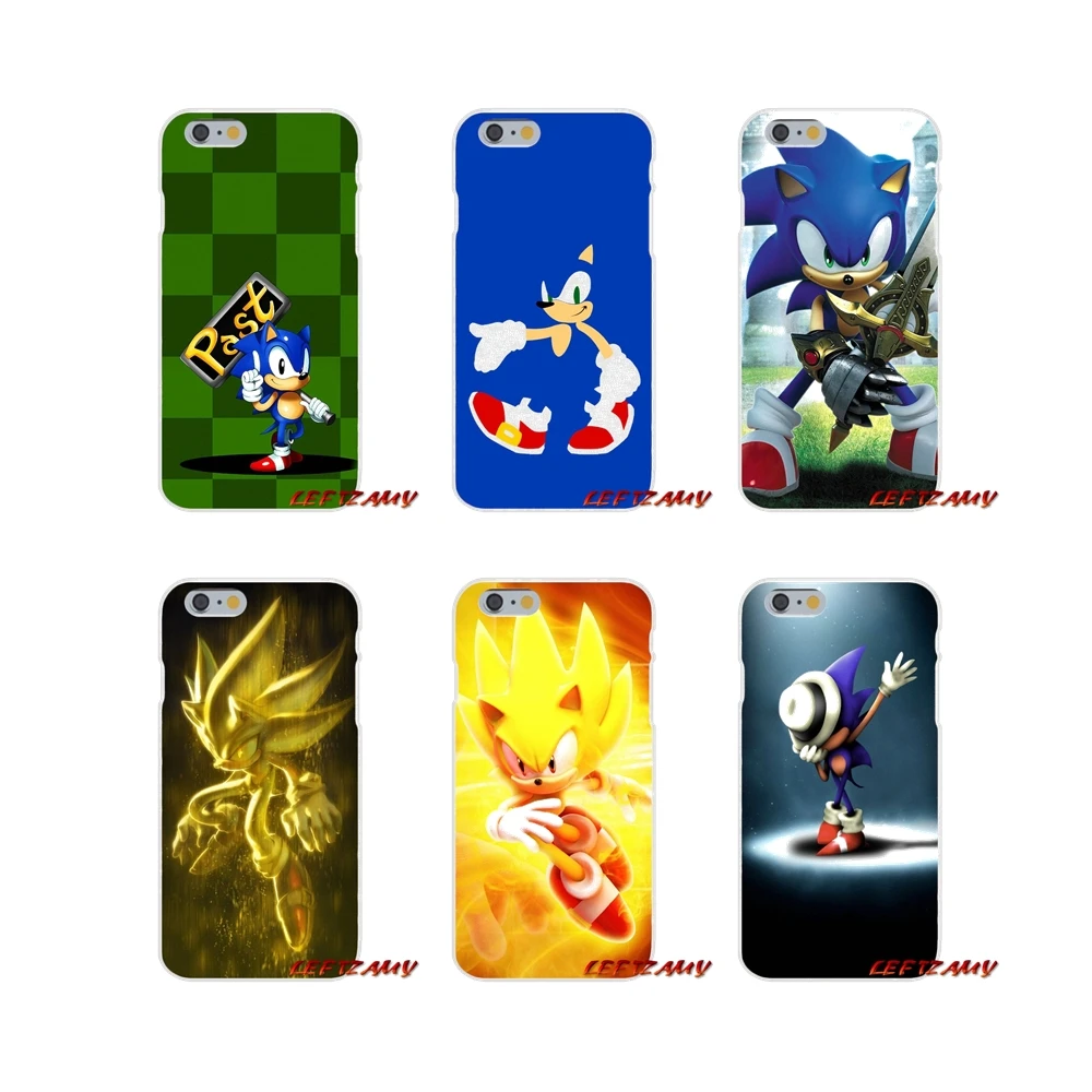 Аксессуары телефон оболочки охватывает Sonic the Hedgehog серии для iPhone X 4 4S 5 5S 5C SE 6 S 7 8