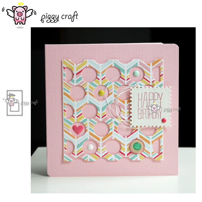 

Piggy Craft metal cutting dies cut die mold Christmas tree frame Scrapbook paper craft knife mould blade punch stencils dies