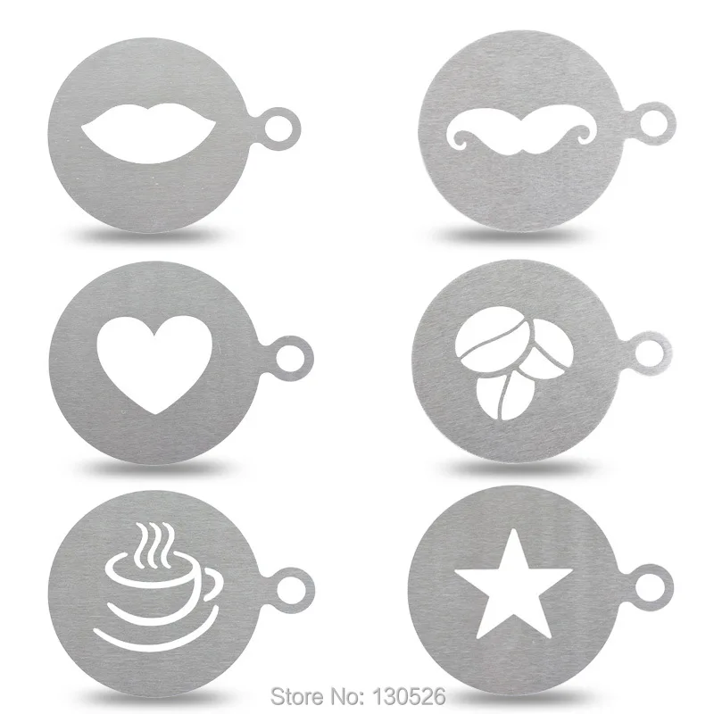 1Pcs New Stainless Steel Coffee Stencil mold Salt Powder Icing Sugar Sifter Filter Baskets