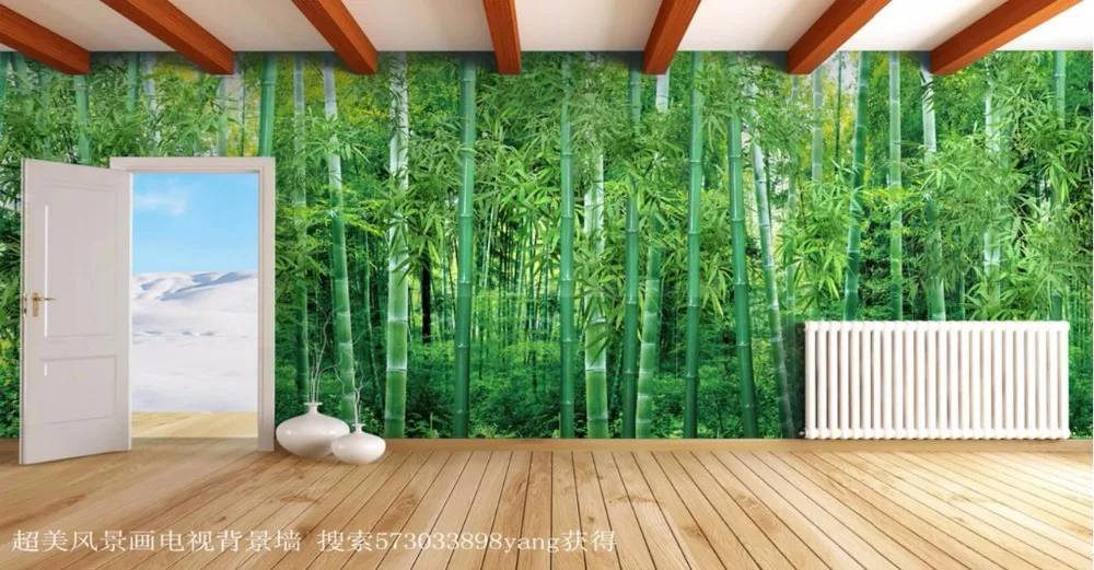 Huge 3D Ceiling Photo Wallpaper Panoramic Natural Scenery bamboo forest Custom Photo Wallpaper 3D Bedroom Ceiling