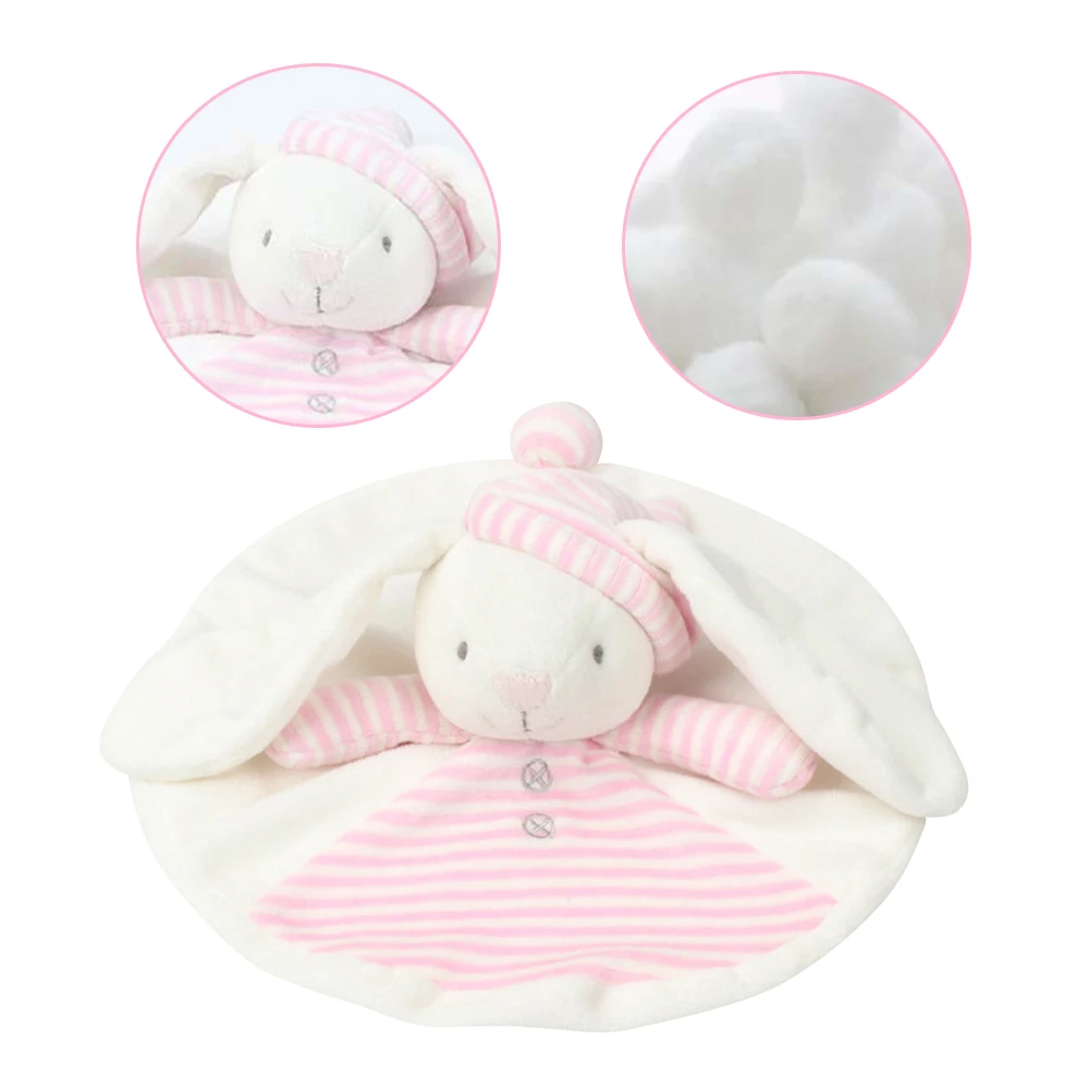  Newborn Baby Plush Toy Cute Bear Scarf Handkerchief Appease Towel Grasping Soft Comforting Rattles 