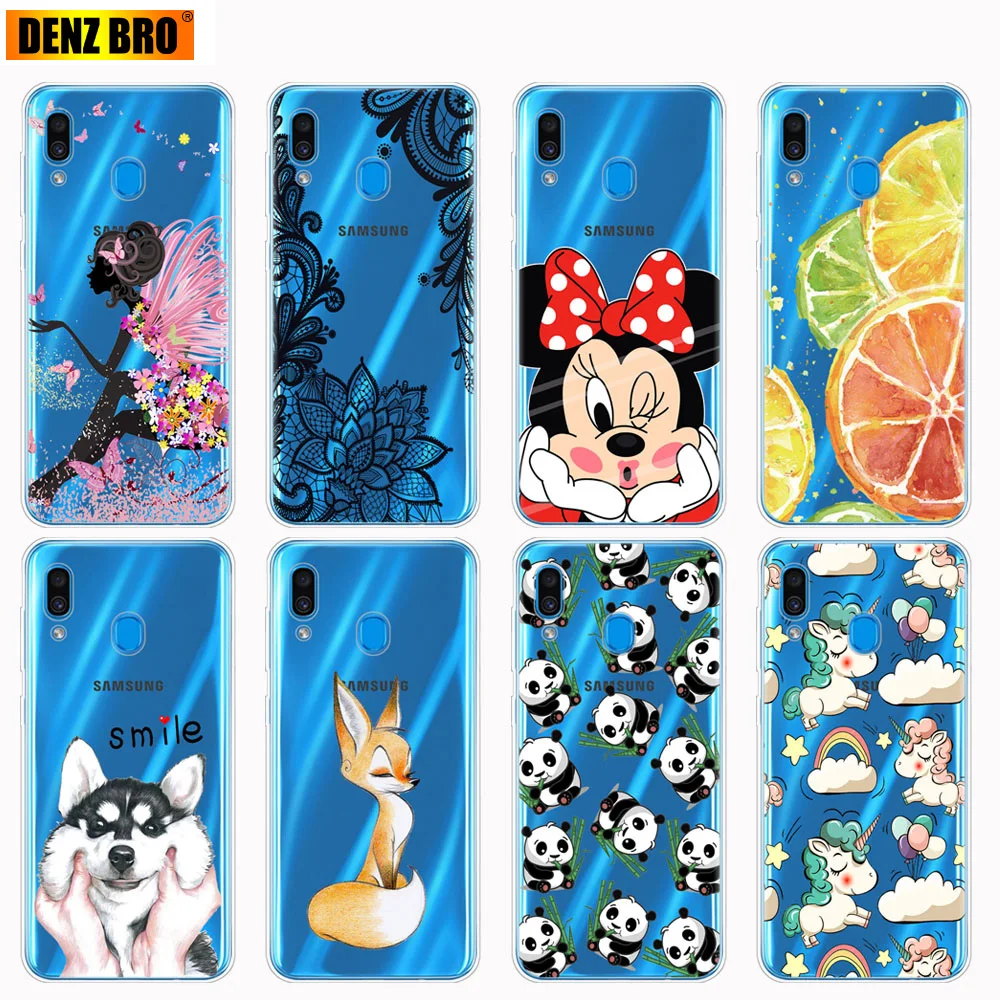 حقيبة لهاتف سامسونج غالاكسي A30 جراب هاتف سامسونج A30 غطاء سامسونج A30 A 30 SM-A305F A305F A305 ميكي ميني الكرتون الحيوان