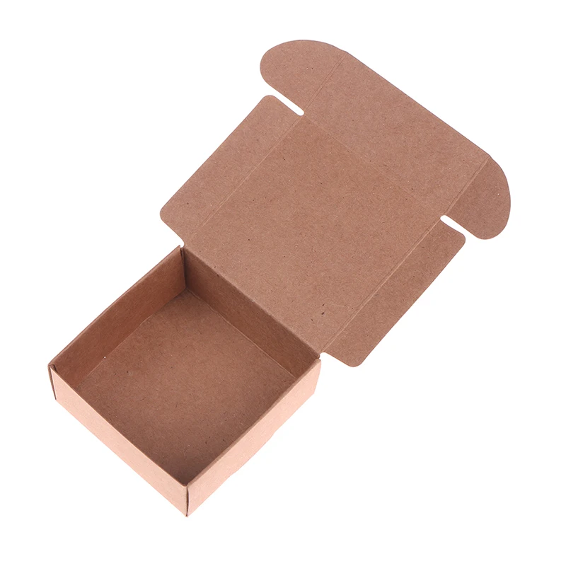 

New 2 Sizes Candy Cookies Christmas Party Gift Box For Wedding Favors Birthday Party 2colors DIY Kraft Paper Gift Handmade Box