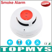 Free Shipping 50pcsWireless Smoke Fire Alarm detector sensor TM-VKL001 With Infrared Photoelectronic Sensor Home Security System