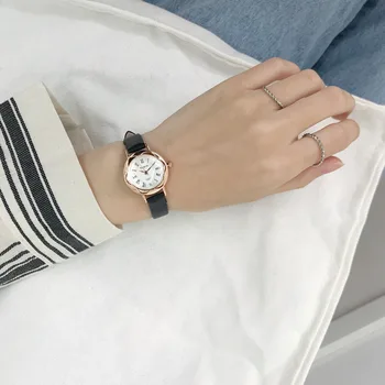 

Luxury rose gold flower dial design ladies wristwatches roma number retro small watches women fashion bracelet female watch