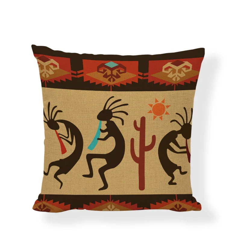 Wholesale Vintage Creative Cushion Cover Map Music Anchor Compass Mermaid Guitar