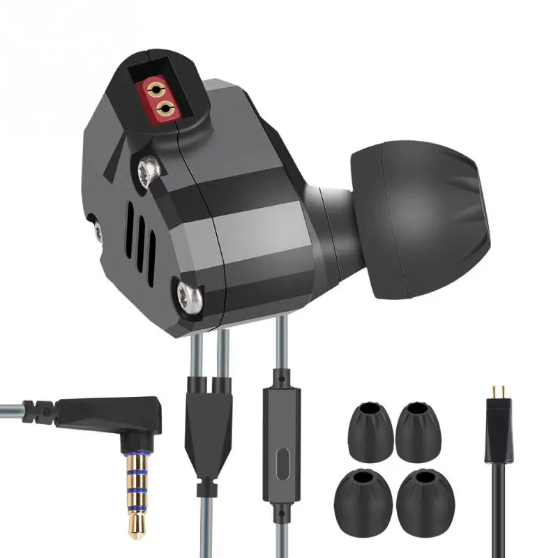 

VBESTLIFE 1DD+4BA Hybrid Dynamic Drive In Ear Earphone Metal 3.5mm Earphone Headset with Microphone 2018