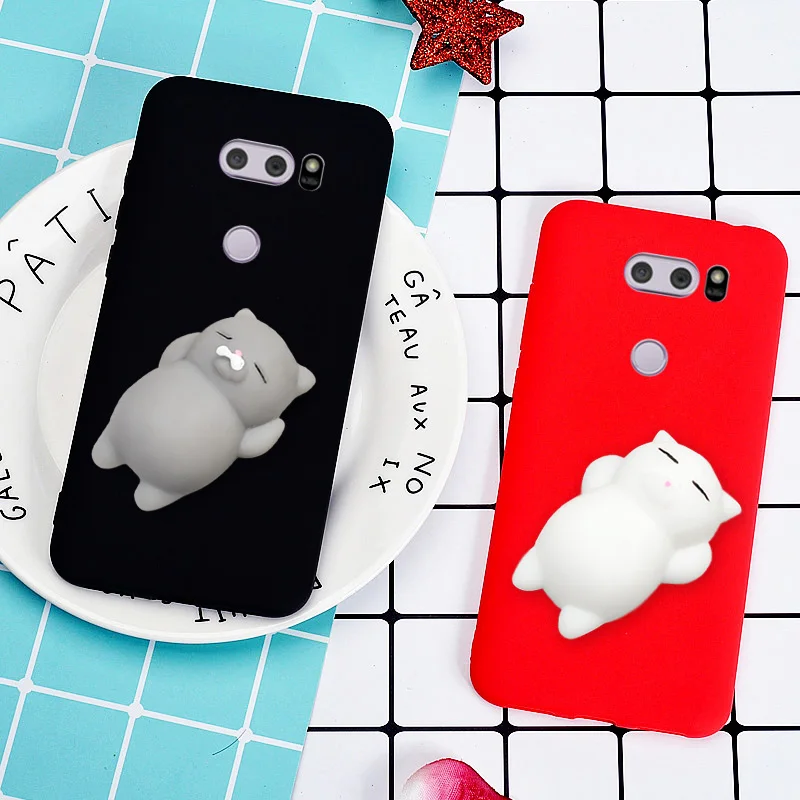For LG V30 Case Silione Soft tpu cases for LGV30 back Covers Cute Cat Squishy Phone Bags Protective Shell Girls |