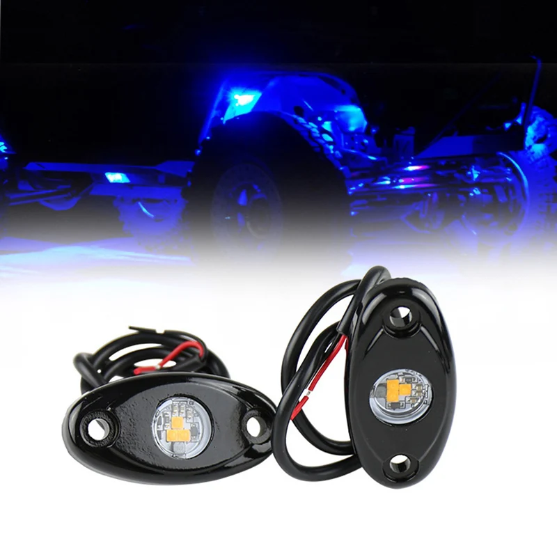 

2 Pcs 9 W Steamship Deck Lights Boat Decoration Colorful Lamp for Automobile Boat Jeep Off-Road Motorcycle