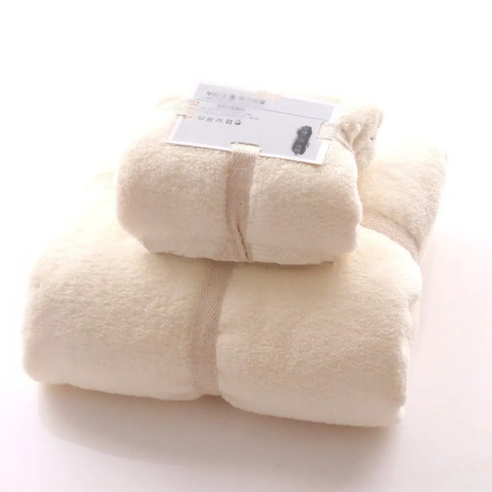 

2PCS/SET Face Towel+ Bath Towel Cotton Soft Absorbent Adult Household Towel Travel Gym Sport Camping Swimming Pool Quick Dry