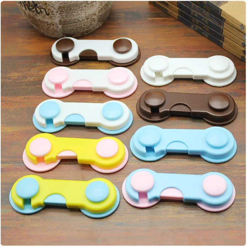 

2pc Plastic Cabinet Lock Child Safety Baby Protection From Children Safe Locks for Refrigerators Baby Security Drawer Latches