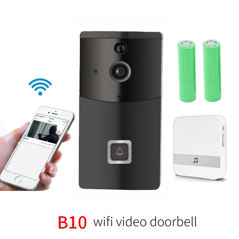 B10 умный WiFi дверной звонок безопасности с визуальной записью Низкое энергопотребление удаленный домашний мониторинг IP видео дверной телефон