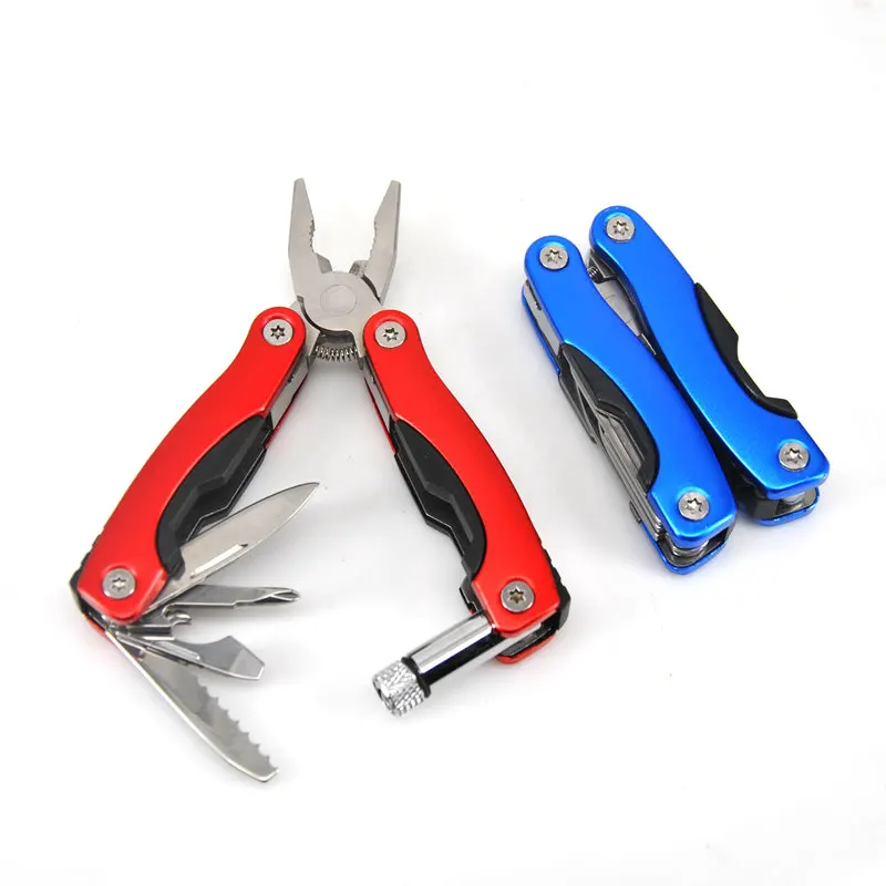 

PRIVEST LED Flashlight Multifunctional Folding Pliers Wire Stripper MT-6030 Outdoor EDC Utility Knife Small Plier Multitool