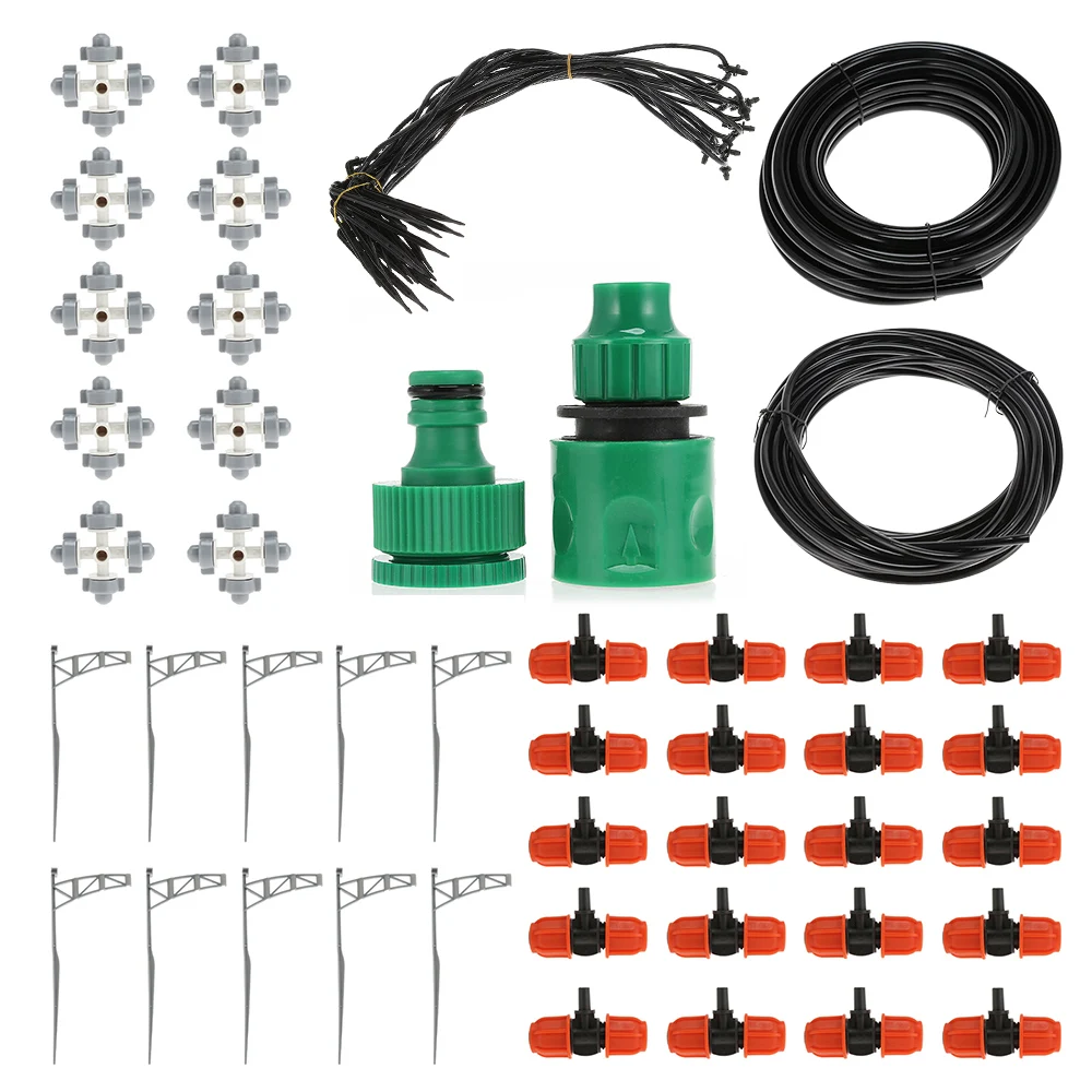 DIY Garden Watering Kits Drip Irrigation System 10M Garden Hose Four