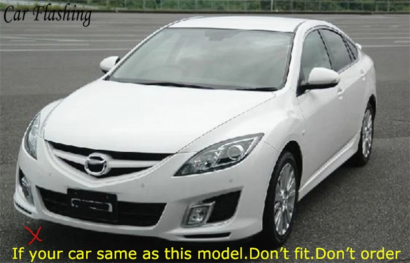 Автомобиль мигает 2 шт. для Mazda 6 Mazda6 2008 2009 2010 светодио дный DRL дневные ходовые огни дневной свет фар Туман крышка лампы автомобиль-Стайлинг