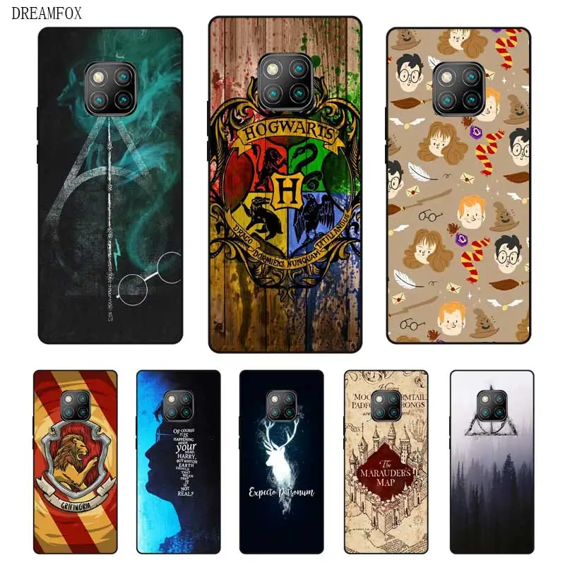 

N335 Harry Potter Magic Black Silicone Case Cover For Huawei Mate 8 9 10 20 30 Lite Pro