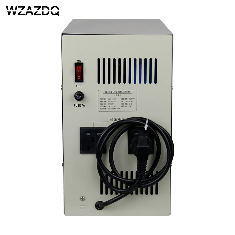 JJW 1KVA Высокоточный стабилизатор напряжения переменного тока 1000 Вт 220 В защита от