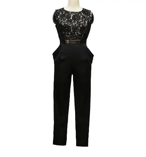

New Lace Stitching Slim Jumpsuits Sexy Jumpsuit Trousers Women's Rompers