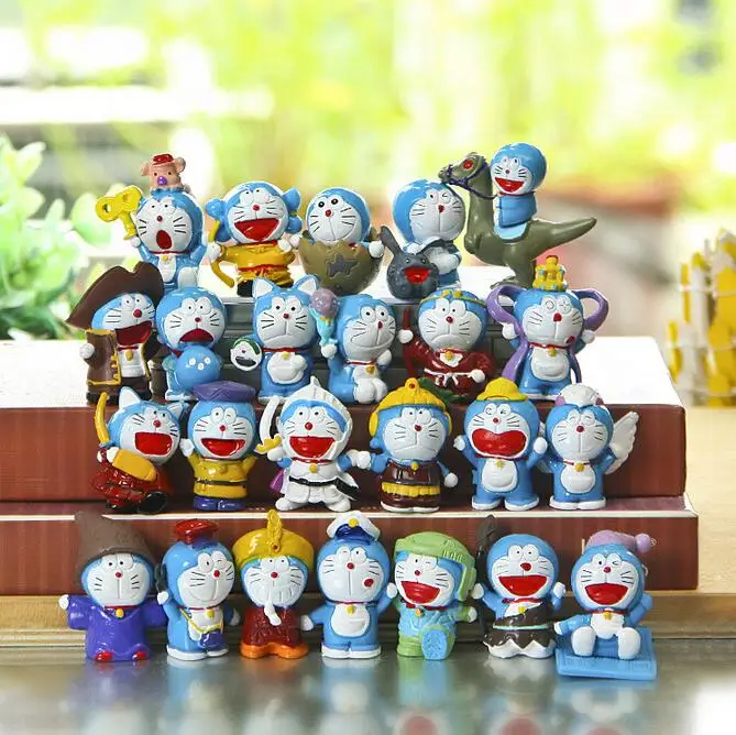 3-4.5 см с рисунком Аниме Симпатичные Doraemon Мини Смолы Рисунок Модель Игрушечные лошадки Куклы 6 шт./компл. ребенок Игрушечные лошадки