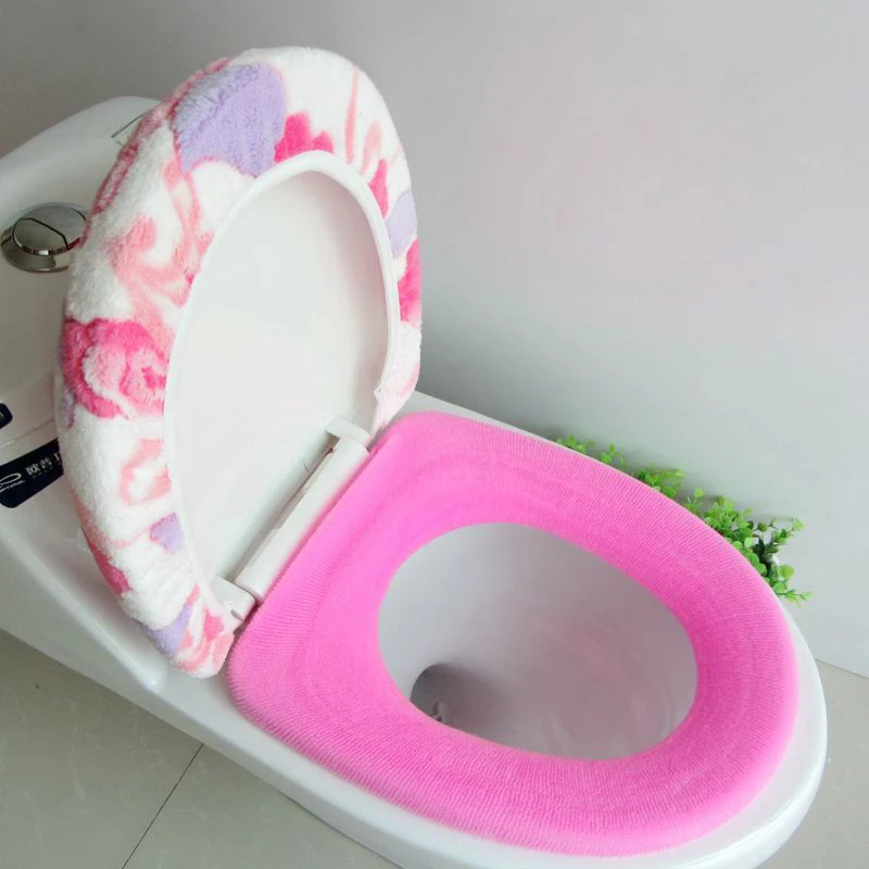 Buy Super Soft Coral Fleece Two piece Toilet Pad Seat