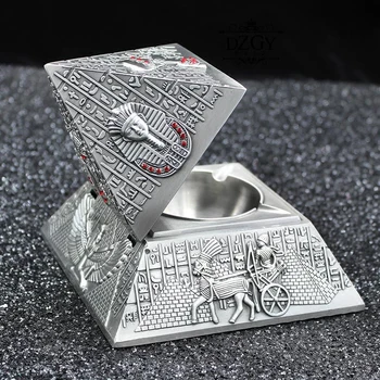 

Ashtray Retro Egyptian Pyramid Ash Tray Fashion Multifunctional Home Room Decorations With Lid Ashtray Best Gifts R438