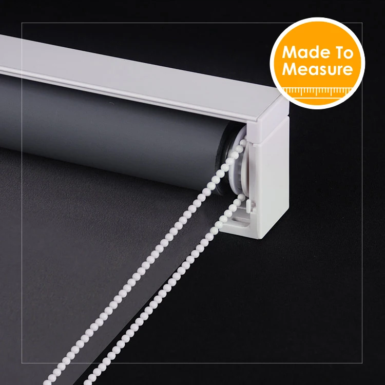Best Offers Europen Design Solid Color 100% Blackout Roller Blinds With Front Valance Window Decoration Made To Measure Roller Blinds Custom