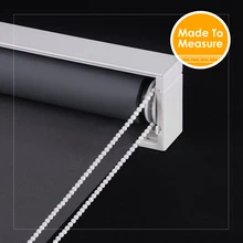 Europen Design Solid Color 100 Blackout Roller Blinds with front valance Window Decoration Made to measure