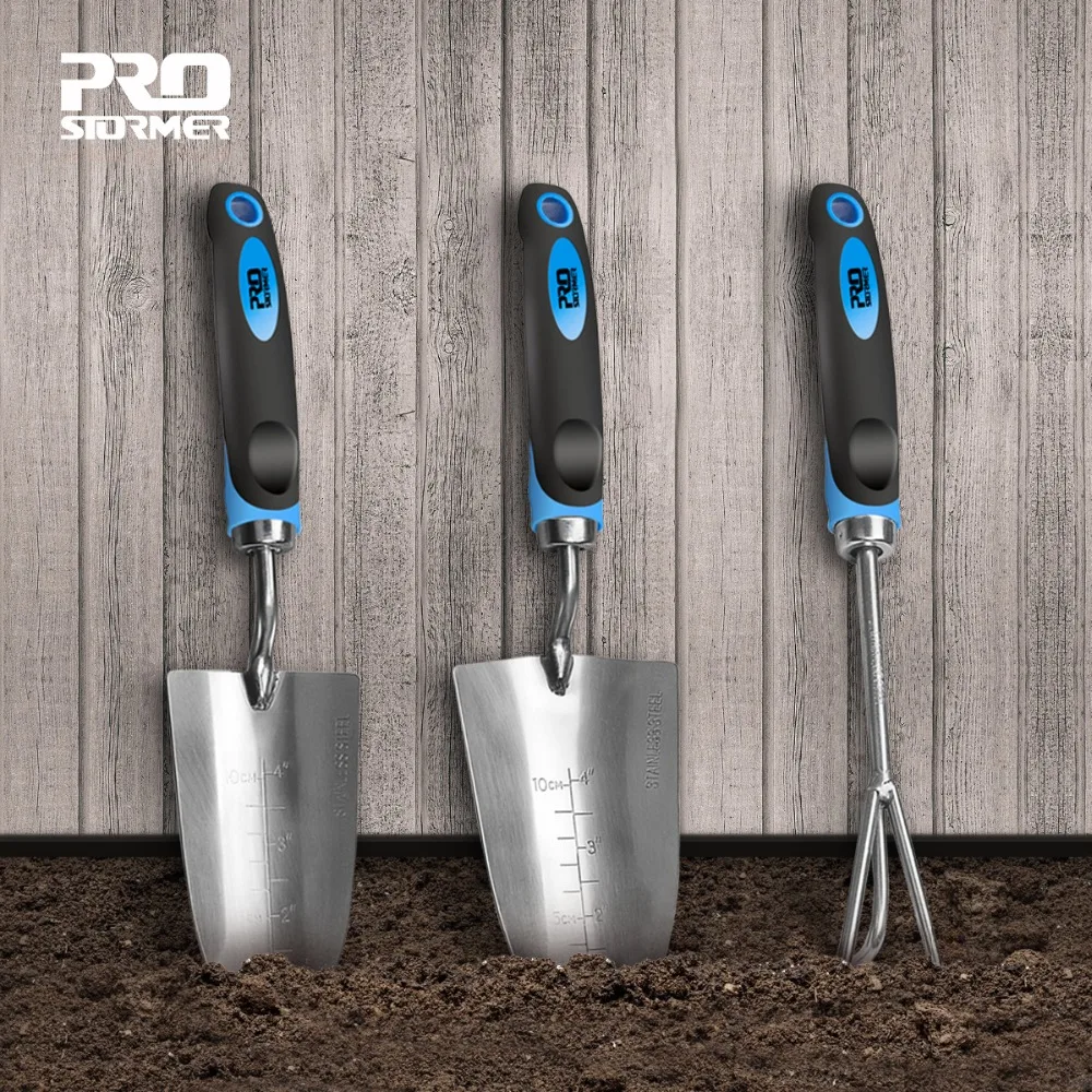 PROSTORMER 3PCS Aluminum Garden Tool Set Multifunction Planting Shovel Gardening Shovels Gardening Gifts For Digging Weeding afbeelding