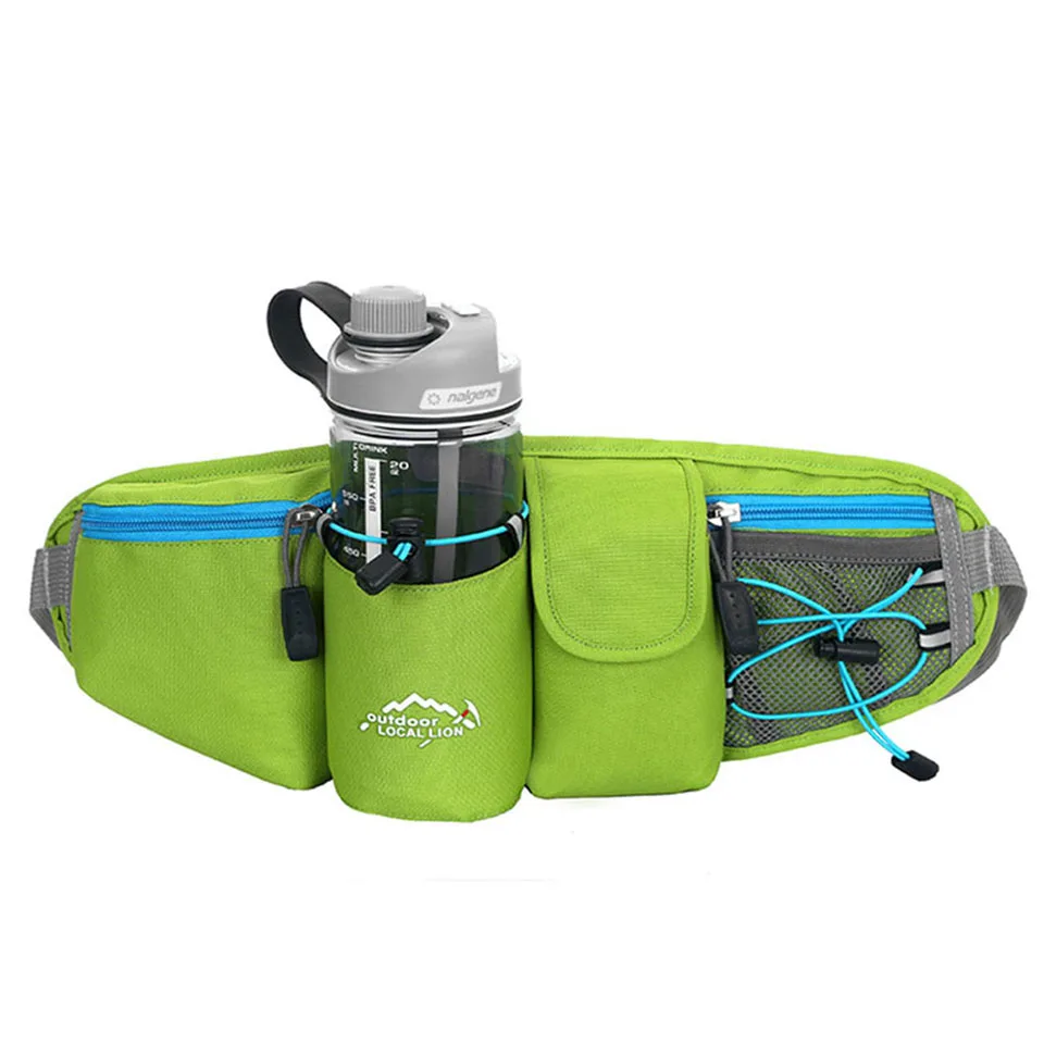 Местный лев унисекс Беговая сумка для путешествий Удобная походная Спортивная поясная сумка на молнии сумка для бега дорожные велосипедные поясные сумки - Цвет: Green