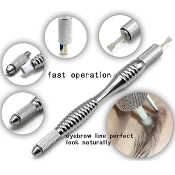 

Free Shipping New Arrival Tebori Microblading Eyebrow Line Manual Pen For Permanent Makeup Eyebrow Tattoo Manual Blade Holder