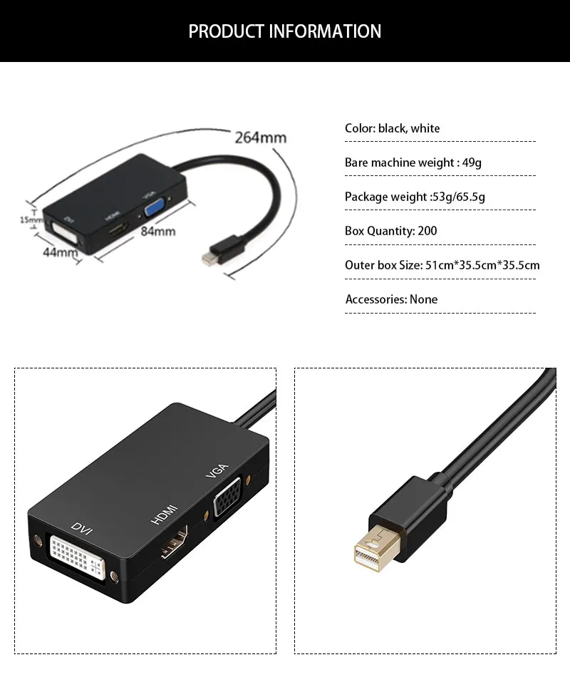 HDMI DVI VGA Женский адаптер конвертер кабель для Apple MacBook Air Pro MDP Mini display port MINI DP