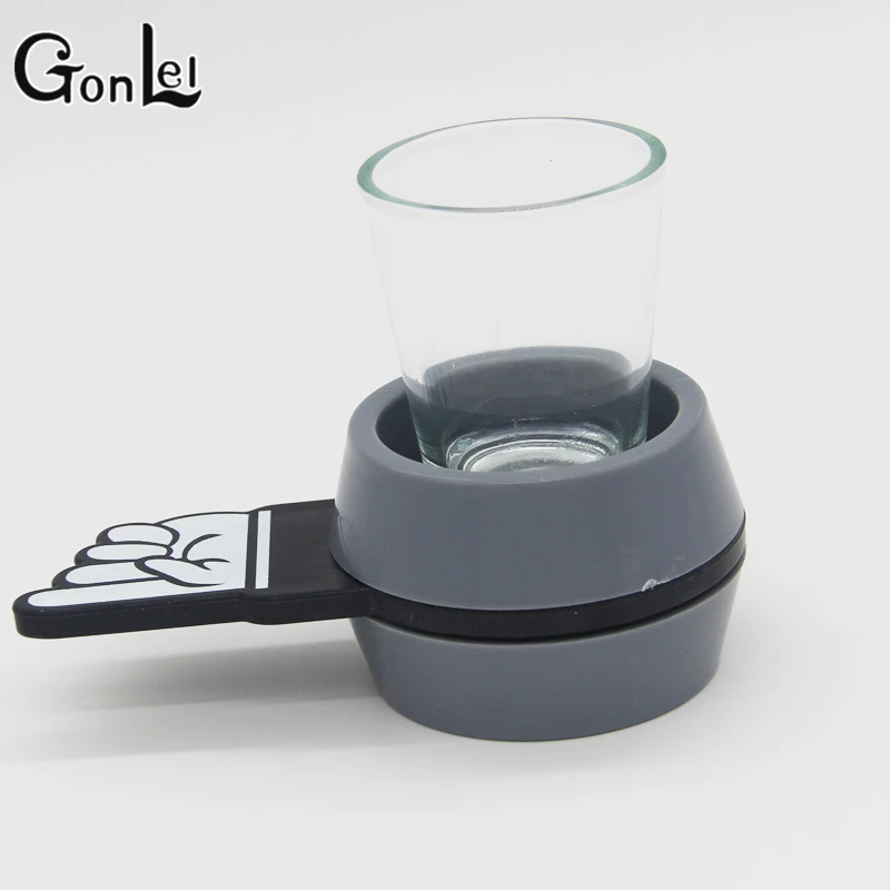 

GonLeI 2017 Spin the Shot Drinking Game Turntable Roulette Glass Spinning Fun Party Home action figure