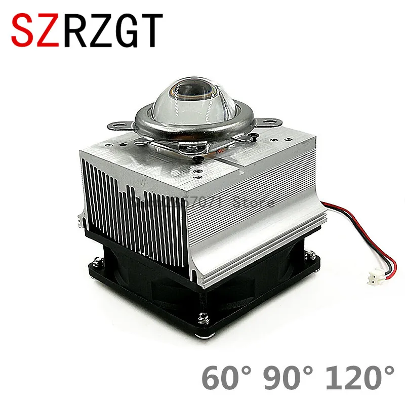 Description Picture 2 of itemLED Heatsink Cooling Radiator  60  90 120 Degrees Lens + Reflector Bracket + Fans For High Power 20W 30W 50W 100W LED chip