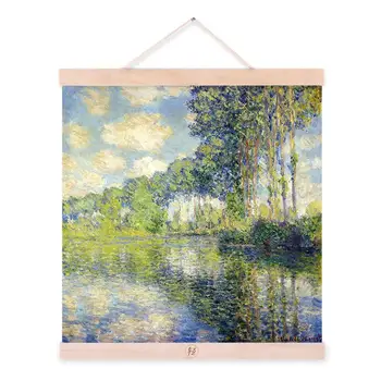 

Claude Monet Green Modern Impressionist River Landscape Poster Prints Original Cottage Canvas Oil Paintings Home Wall Art Gifts