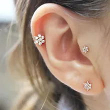 Милые серьги-гвоздики в виде цветка для девочек, многоцветные серьги-гвоздики, Изящные Ювелирные изделия из стерлингового серебра 925 пробы