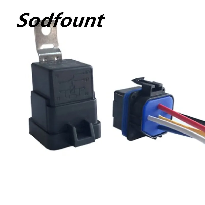 1pcs Waterproof Integrated Car Relay 12v 40a 5 Feet With Seat Belt Line