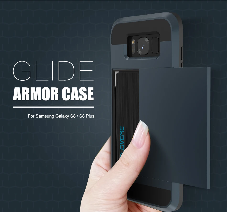For Samsung S8 Plus Armor Case Galaxy S8 Hidden Card Slot Phone Cases (1)