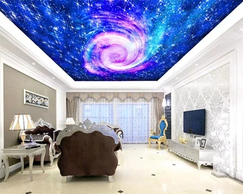 

beibehang papier peint mural 3d Custom ceiling wallpaper beautiful dream romantic star sky zenith mural 3 d wallpaper for walls
