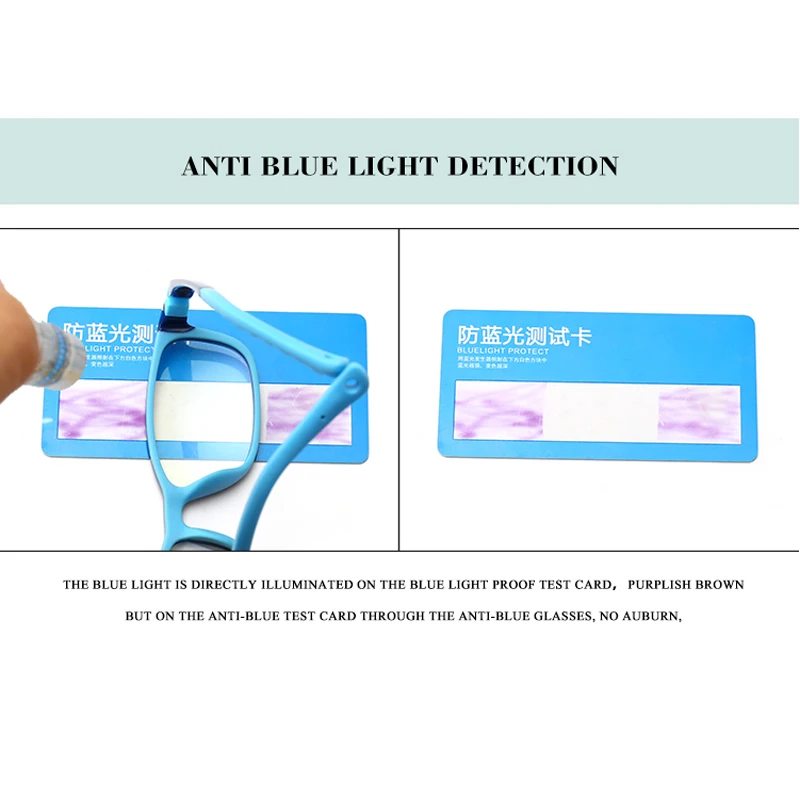 VCKA TR90 компьютерные очки Рамка девочка игра защитные очки дети анти-синий светильник мальчик силиконовый детский ультра светильник очки