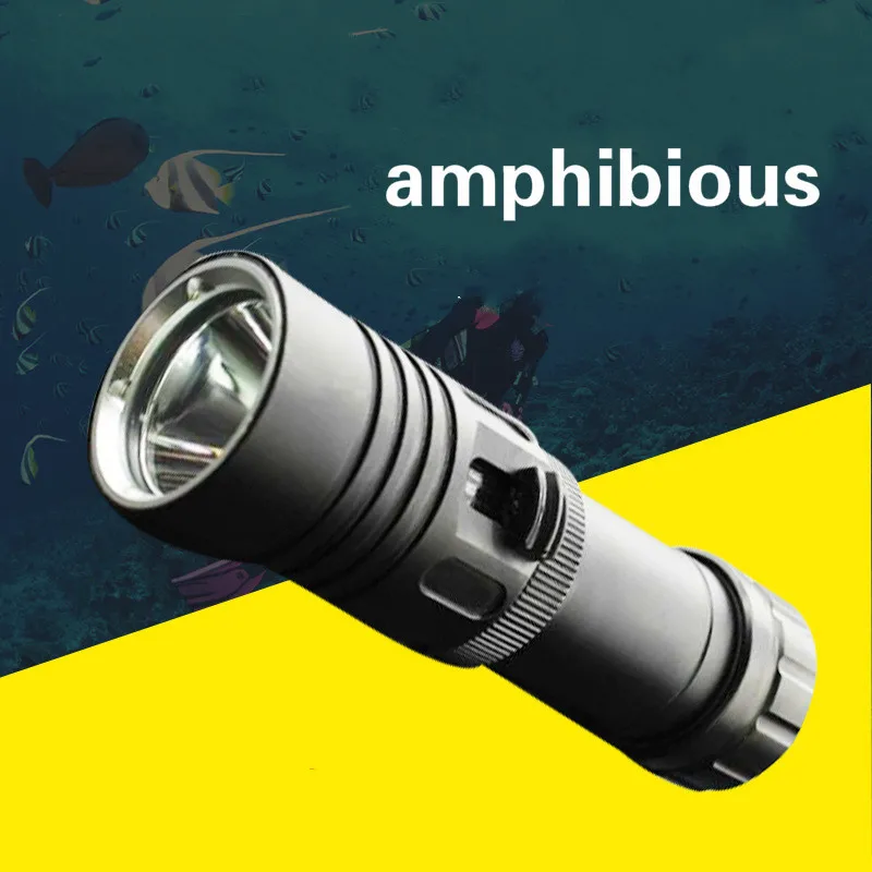 

LED Diving Glare Mini Torch Flashlight 18650 Battery Focus Long-range Stepless Dimming Lamp Outdoor Portable Camping Searchlight