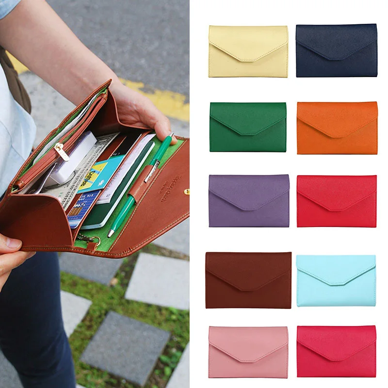 New Multifunctional Temperament Fashion Passport Bag Women's Thin Soft