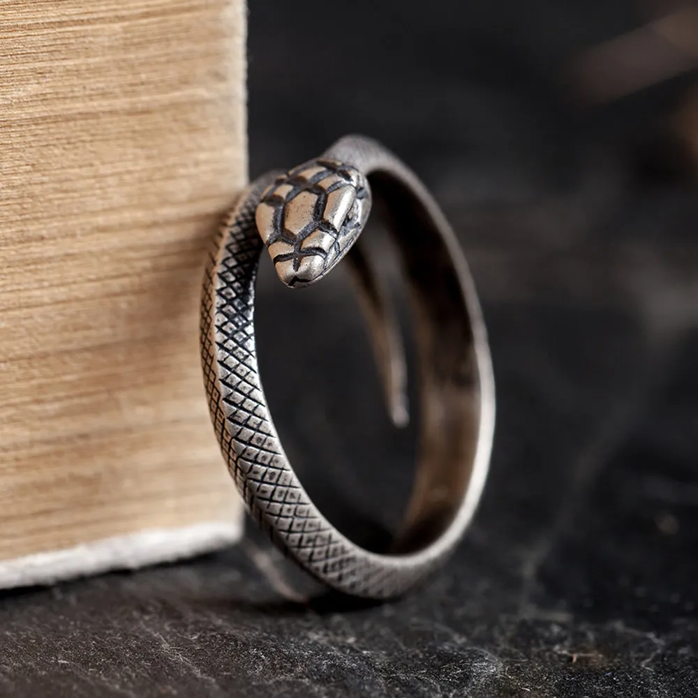 

Dark Dream925 sterling silver mini fashion snake ring adjustable opening ring hypoallergenic jewelry wholesale