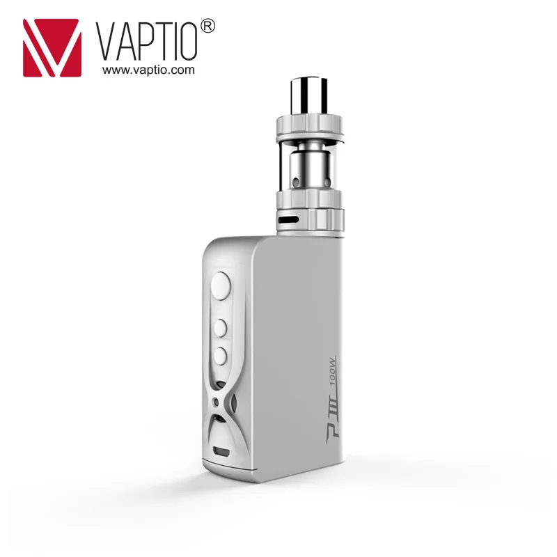 Günstig 100W Vape Mod kit Original Vaptio P3 GETRIEBE KIT mit 3000mAh Gebaut in batterie 510 Gewinde mod   kapazität 2,0 ml