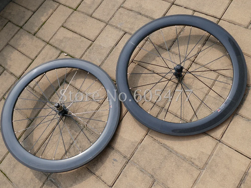 

Toray Carbon Fiber Matt Glossy 700C Tubular Wheelset 50mm Road Bike Wheel Rims 20.5/23/25mm Width