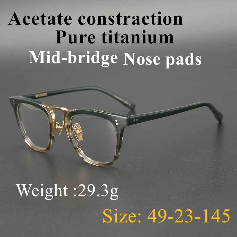 

Vintage Quality Acetate eyeglasses frame OG NOMAD polygon eyewear women men original box case prescription lens free shiping