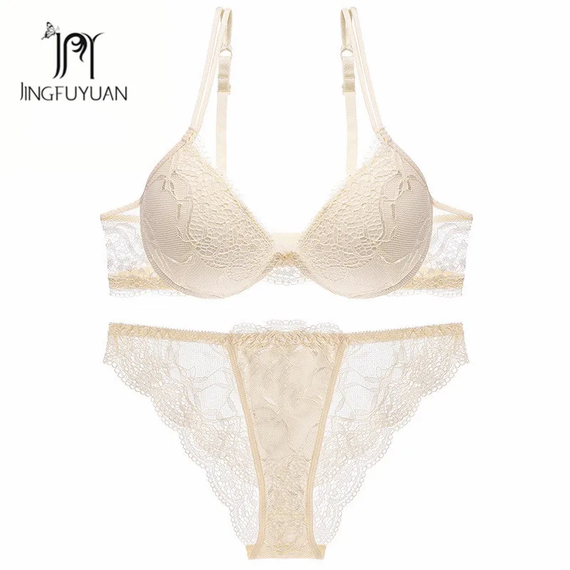 Bras Sets Deep V Shape Bra Set Lace Sexy Lingerie Gathering Push Up Design  Underwear For Women Panties And From 14,36 €