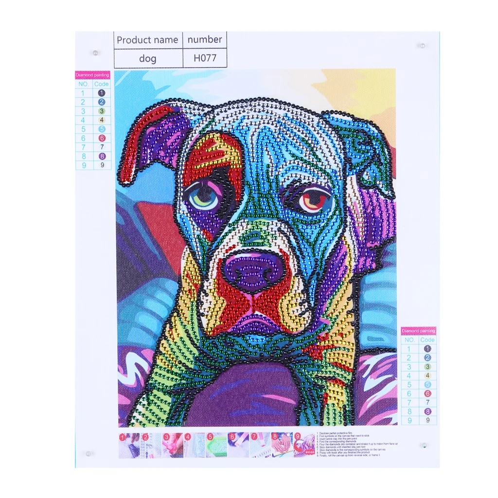 5D diamond embroidery circle diamond special shape cartoon painting shapi dog  rhinestone crystal painting home decoration