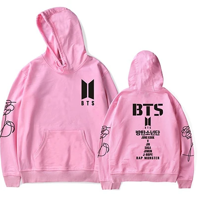 Pink 2 Верхняя одежда Love Yourself k женские толстовки свитшоты толстовки хип-хоп походная рубашка 010 - Цвет: Pink 2